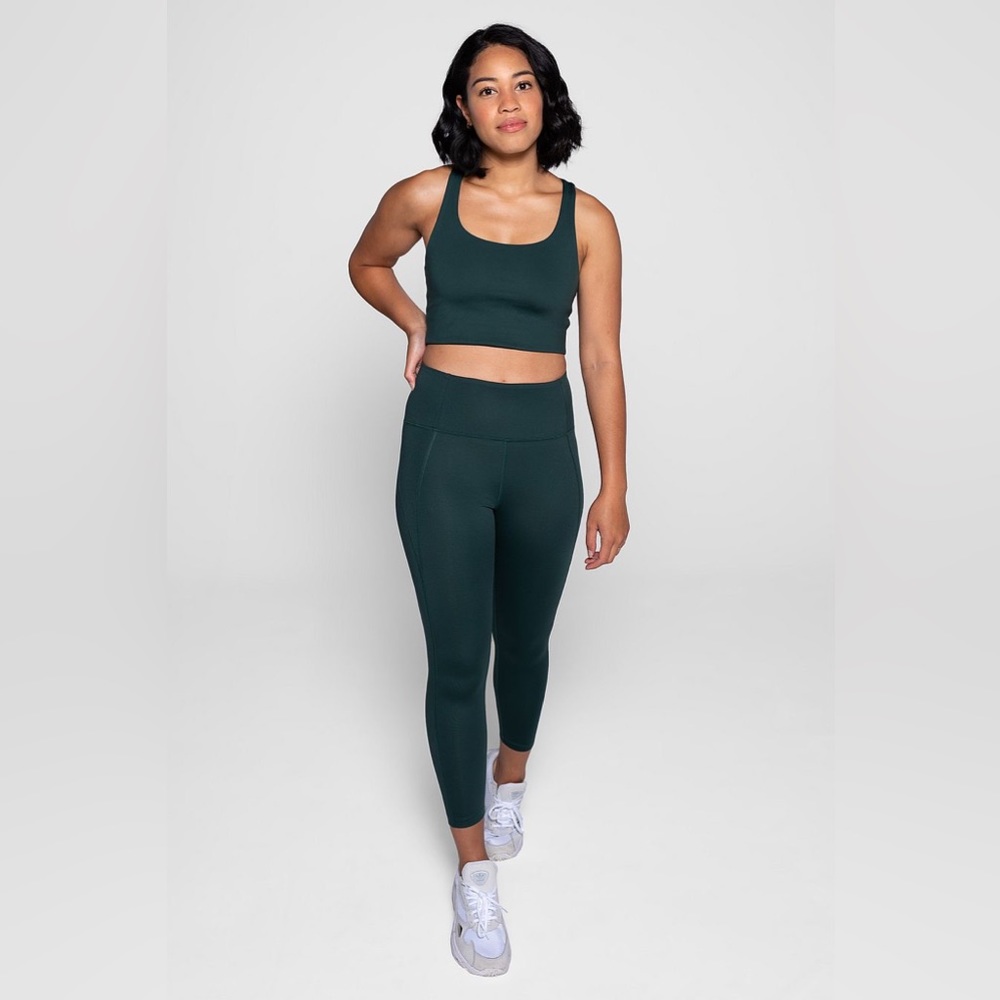 Girlfriend Collective - Green High Rise Compressive Leggings